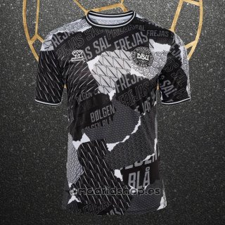 Camiseta Pre Partido del Dinamarca Eurocopa 2024 Negro