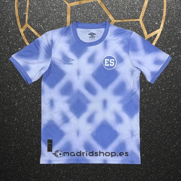 Camiseta Pre Partido del El Salvador 2025 Azul