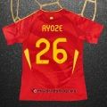 Camiseta Espana Jugador Ayoze Primera Eurocopa 2024