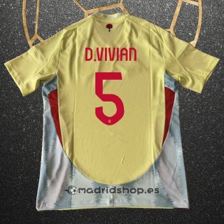 Camiseta Espana Jugador D.Vivian Segunda Eurocopa 2024