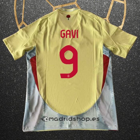 Camiseta Espana Jugador Gavi Segunda Eurocopa 2024