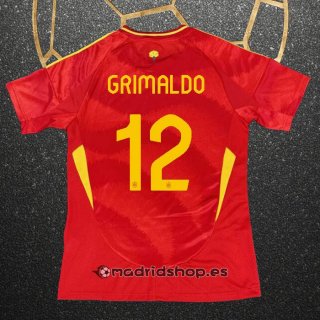 Camiseta Espana Jugador Grimaldo Primera Eurocopa 2024