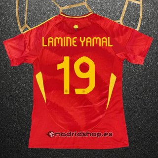 Camiseta Espana Jugador Lamine Yamal Primera Eurocopa 2024