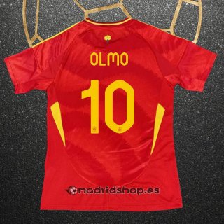 Camiseta Espana Jugador Olmo Primera Eurocopa 2024