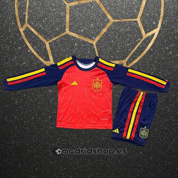 Camiseta Espana Primera Manga Larga Nino 2026
