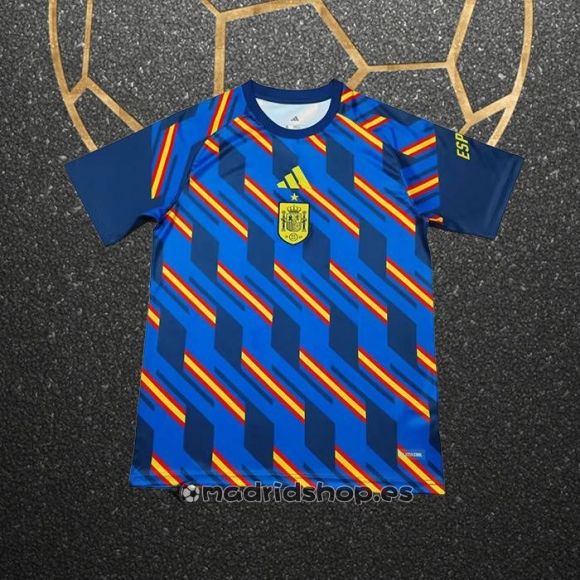 Camiseta Pre Partido del Espana 2026 Azul