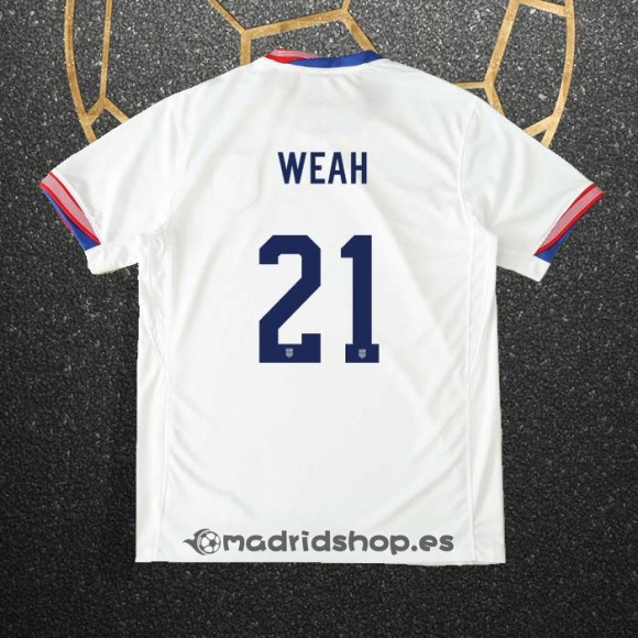 Camiseta Estados Unidos Jugador Weah Primera 2024