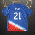 Camiseta Estados Unidos Jugador Weah Segunda 2024