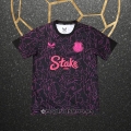 Camiseta Pre Partido del Everton 25-26 Azul Rosa
