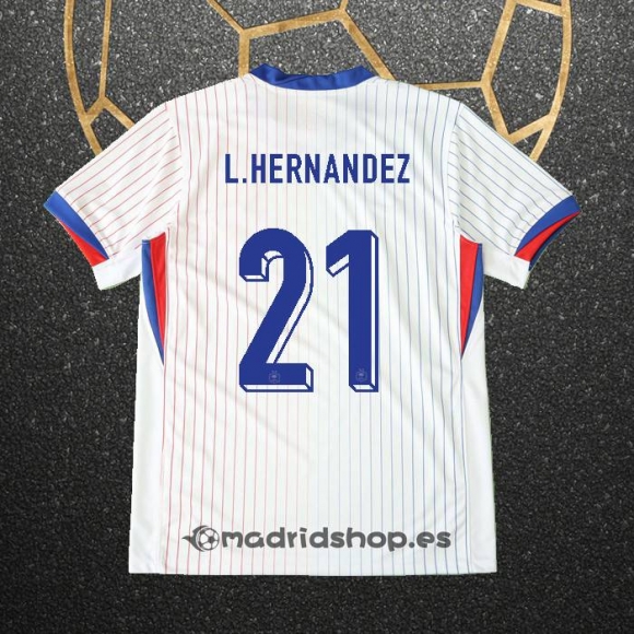 Camiseta Francia Jugador L.Hernandez Segunda Eurocopa 2024