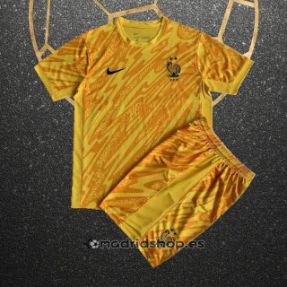 Camiseta Francia Portero Nino Eurocopa 2024 Amarillo