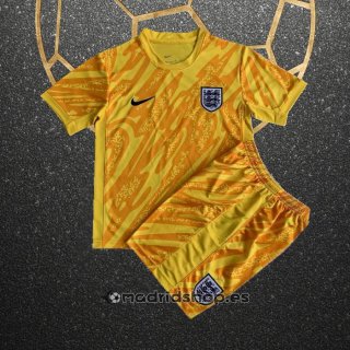 Camiseta Inglaterra Portero Nino Eurocopa 2024 Amarillo