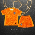 Camiseta Inglaterra Portero Nino Eurocopa 2024 Naranja