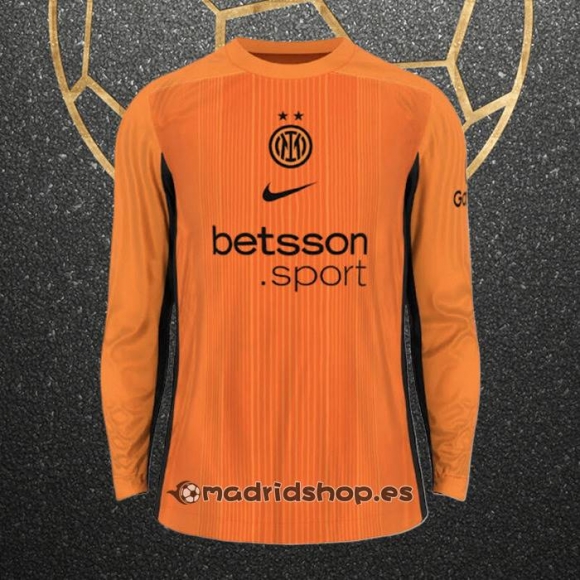 Camiseta Inter Milan Portero Manga Larga 25-26 Naranja