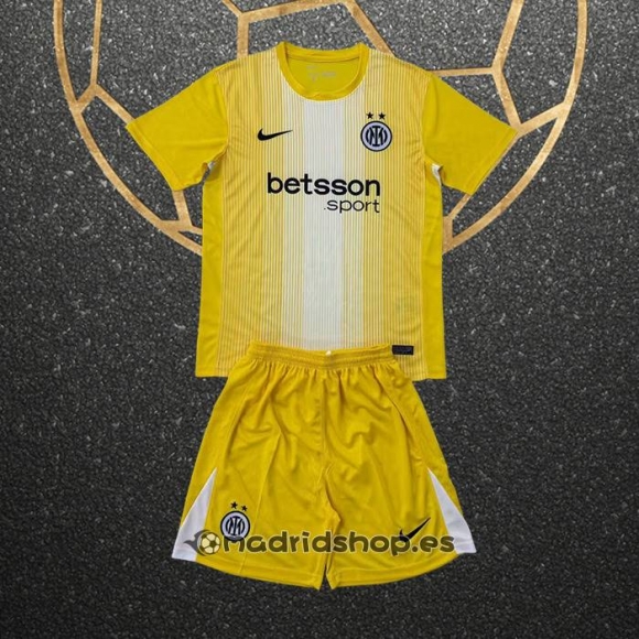 Camiseta Inter Milan Portero Nino 25-26 Amarillo
