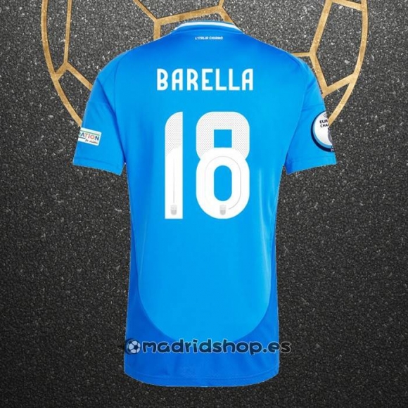 Camiseta Italia Jugador Barella Primera Eurocopa 2024