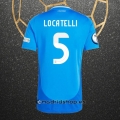 Camiseta Italia Jugador Locatelli Primera Eurocopa 2024