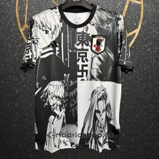 Camiseta Japon Anime 2024-25 Negro y Blanco