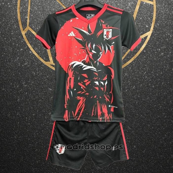 Camiseta Japon Anime Nino 25-26 Negro Rojo