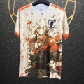 Tailandia Camiseta Japon Samurai 25-26 Blanco Naranja