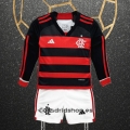 Camiseta Flamengo Primera Manga Larga Nino 2024