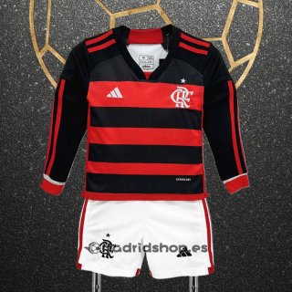 Camiseta Flamengo Primera Manga Larga Nino 2024