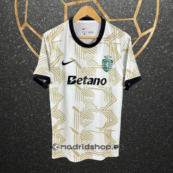 Tailandia Camiseta Sporting Special 25-26 Blanco Amarillo