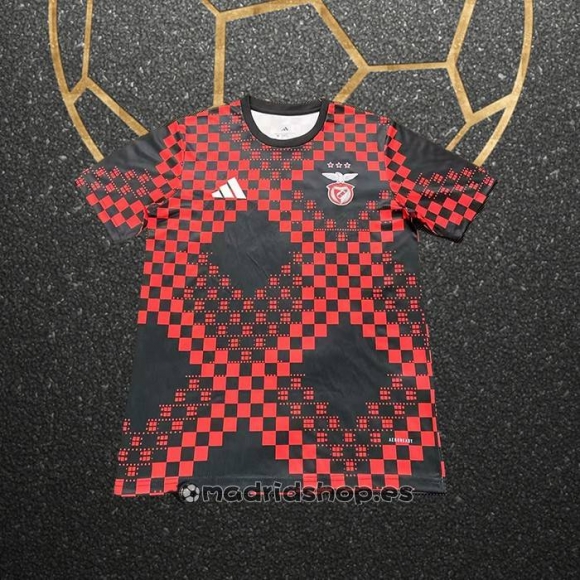 Camiseta Pre Partido del Benfica 25-26 Negro Rojo