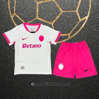 Camiseta Sporting Special Nino 25-26 Blanco Rosa