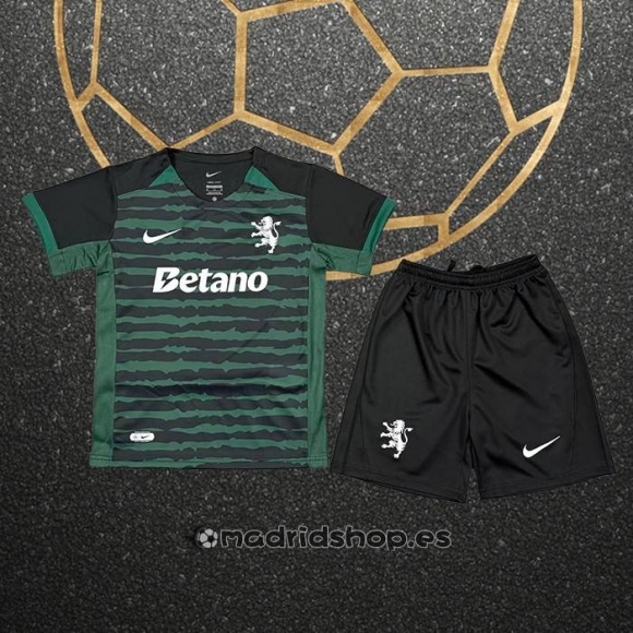 Camiseta Sporting Special Nino 25-26 Verde Negro