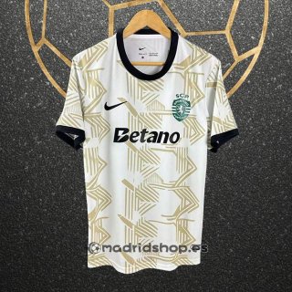 Tailandia Camiseta Sporting Special 25-26 Blanco Amarillo