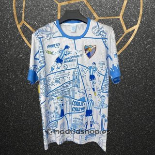 Tailandia Camiseta Malaga Special 25-26 Blanco Azul