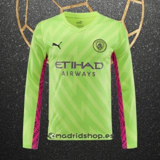 Camiseta Manchester City Portero Manga Larga 2023-24 Verde