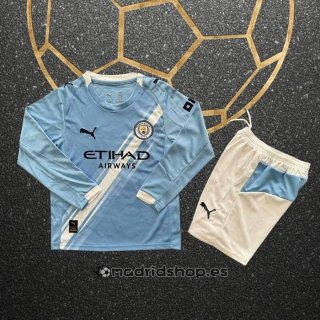 Camiseta Manchester City Primera Manga Larga Nino 25-26