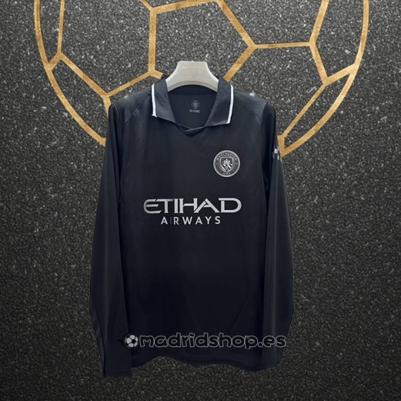 Camiseta Manchester City Segunda Manga Larga 25-26