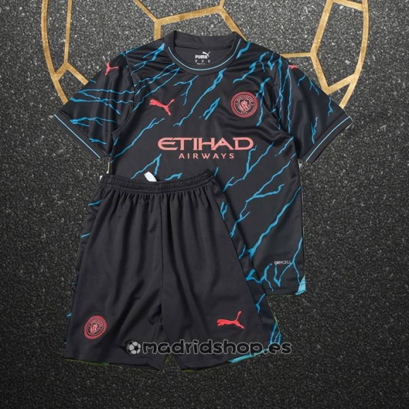 Camiseta Manchester City Tercera Nino 23-24