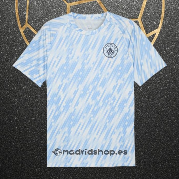 Camiseta Pre Partido del Manchester City 25-26 Azul