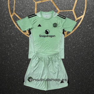 Camiseta Manchester United Portero Nino 25-26 Verde