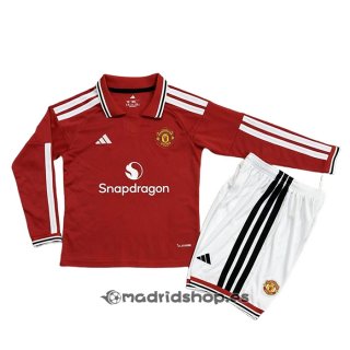 Camiseta Manchester United Primera Manga Larga Nino 26-27