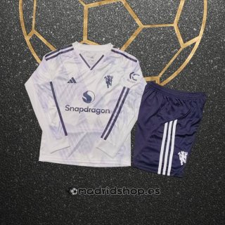 Camiseta Manchester United Segunda Manga Larga Nino 25-26