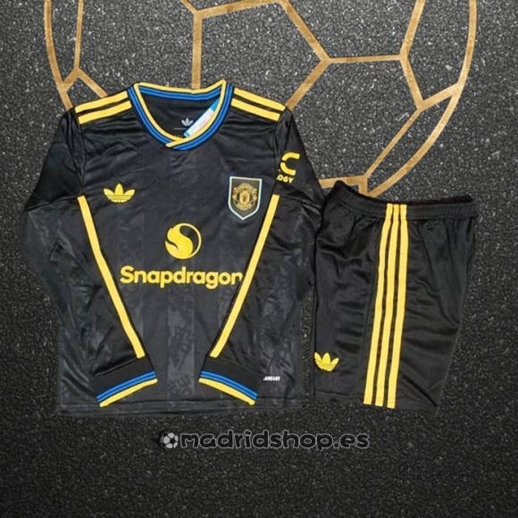 Camiseta Manchester United Tercera Manga Larga Nino 25-26