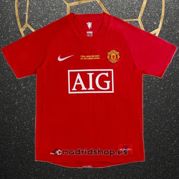 Camiseta Manchester United UCL Final Primera Retro 2007-2008