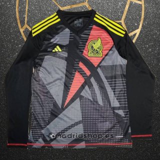 Camiseta Mexico Portero Manga Larga 2024 Negro