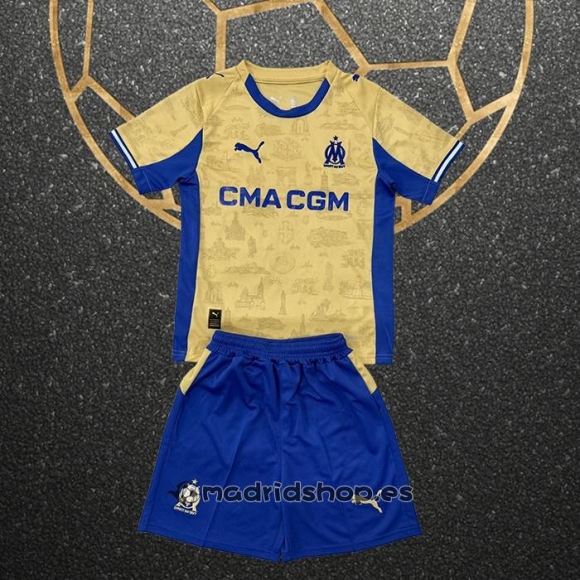 Camiseta Olympique Marsella Cuarto Nino 25-26