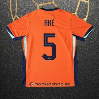 Camiseta Paises Bajos Jugador Ake Primera Eurocopa 2024