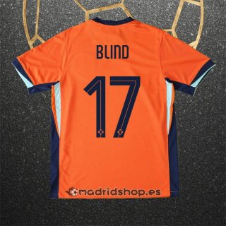 Camiseta Paises Bajos Jugador Blind Primera Eurocopa 2024