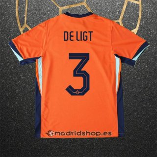 Camiseta Paises Bajos Jugador De Ligt Primera Eurocopa 2024