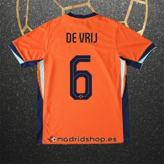 Camiseta Paises Bajos Jugador De Vrij Primera Eurocopa 2024