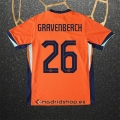 Camiseta Paises Bajos Jugador Gravenberch Primera Eurocopa 2024
