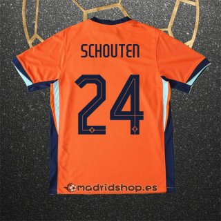 Camiseta Paises Bajos Jugador Schouten Primera Eurocopa 2024